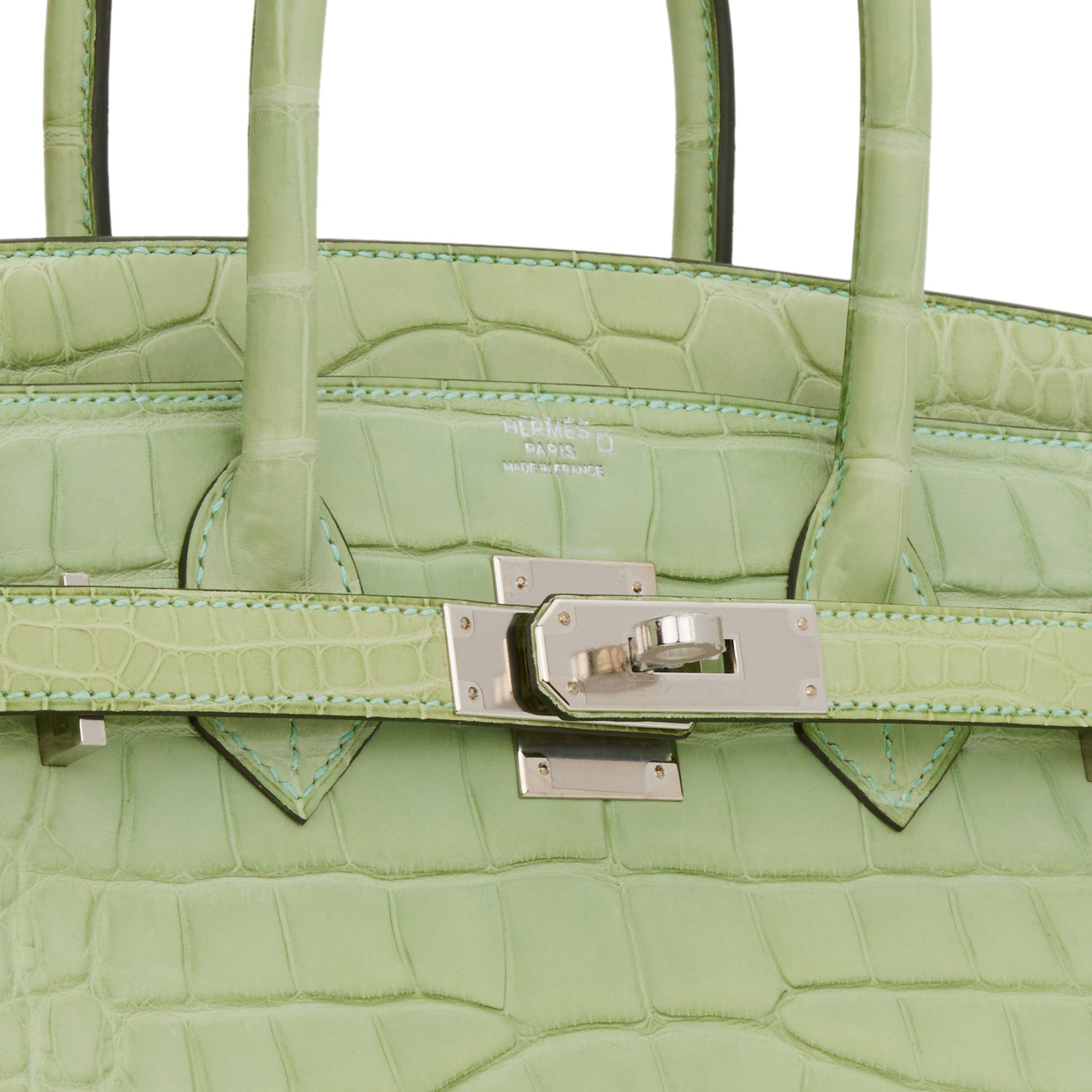 Birkin 30 Vert D'Eau Matte Alligator Palladium Hardware - sneakerlandnet