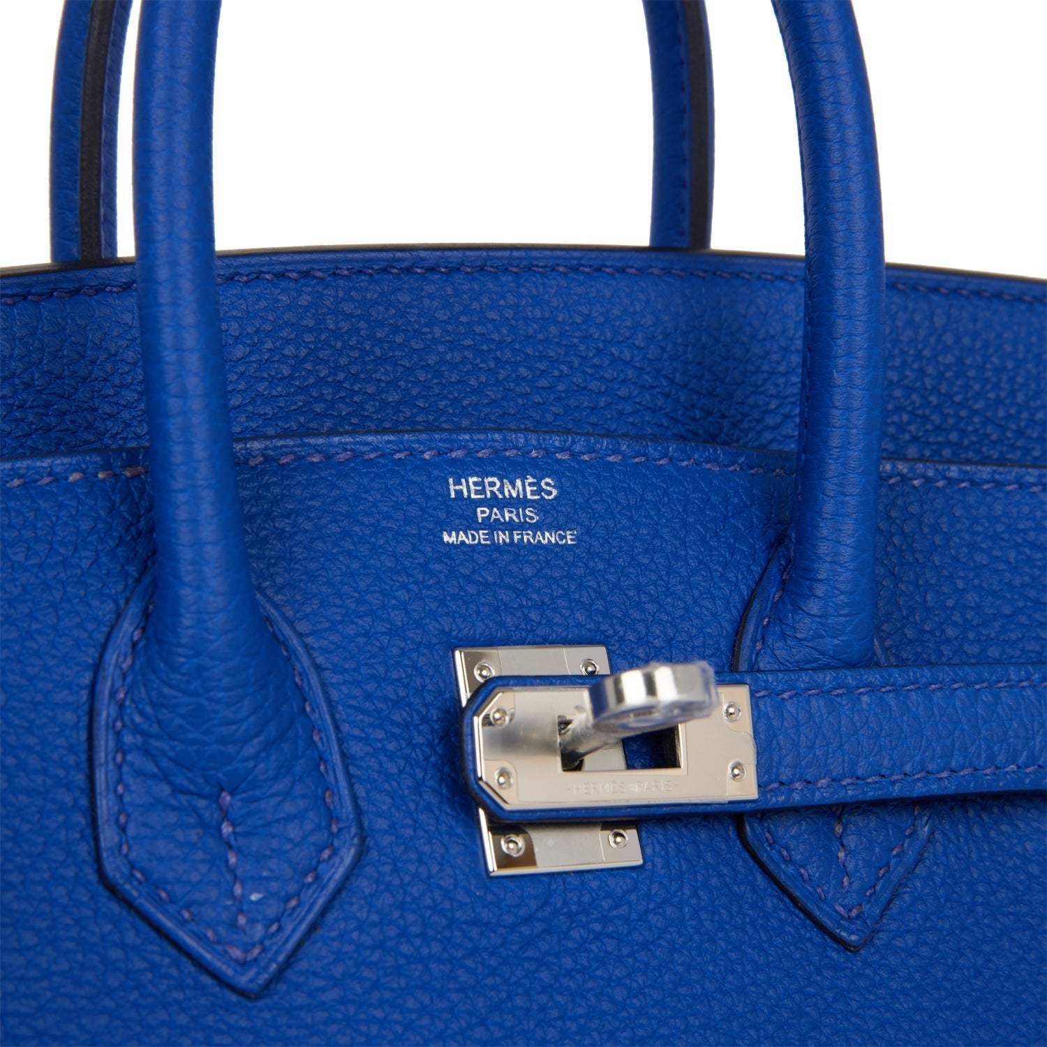 Birkin 25 Bleu Royal Verso Togo Palladium Hardware - sneakerlandnet