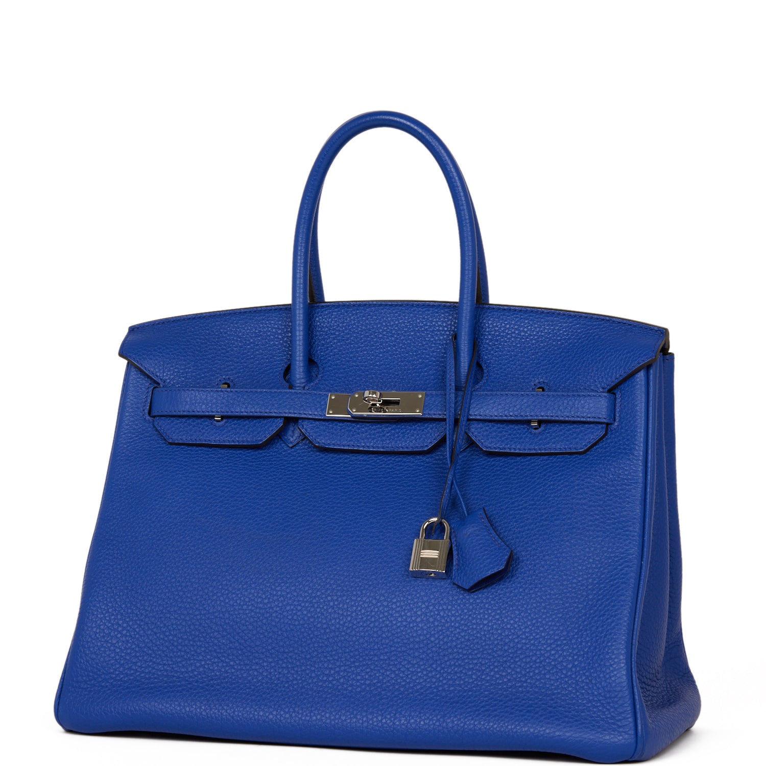 Birkin 35 Bleu Electric Togo Palladium Hardware Kilta bags