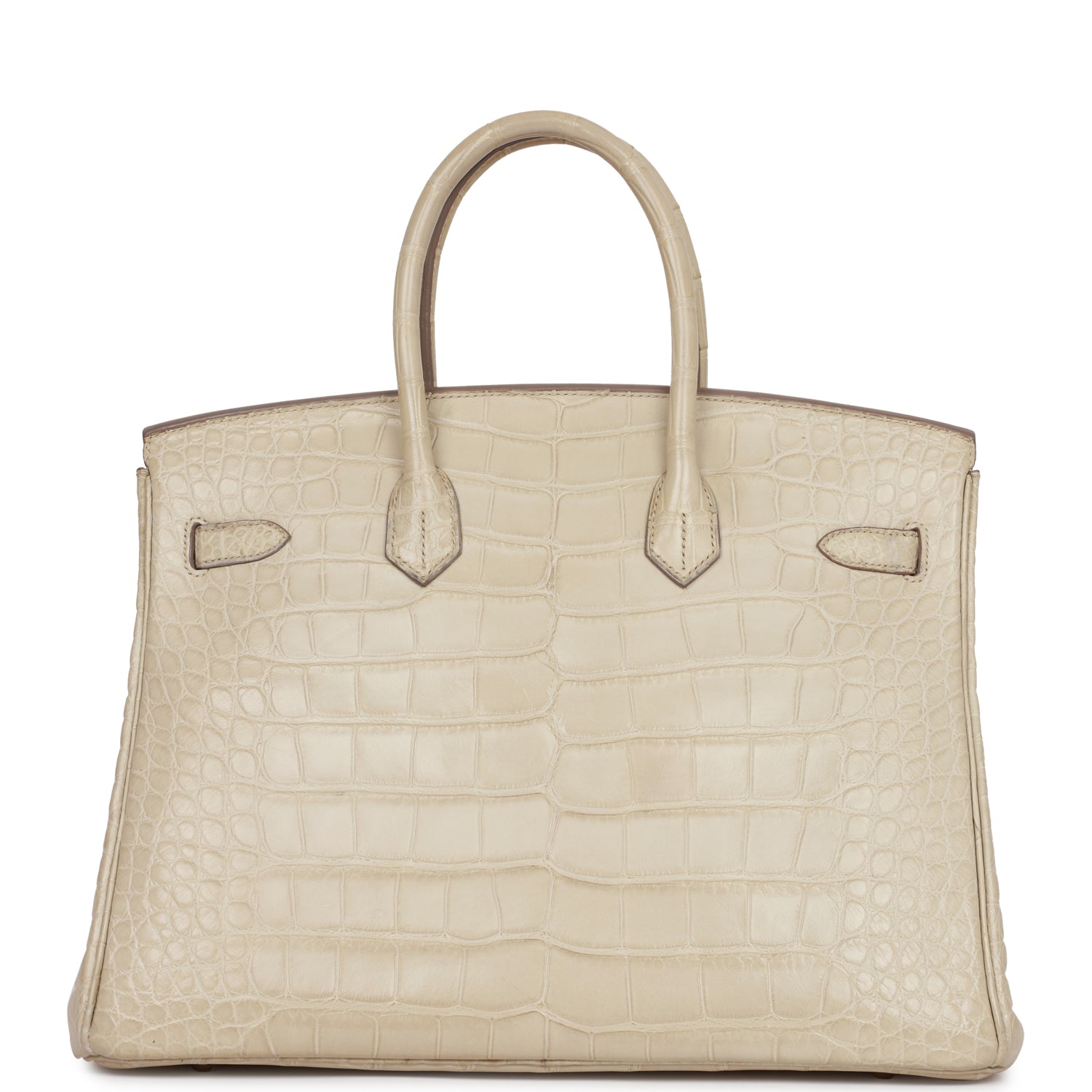 Birkin 35 Beton Matte Alligator Palladium Hardware Kilta bags