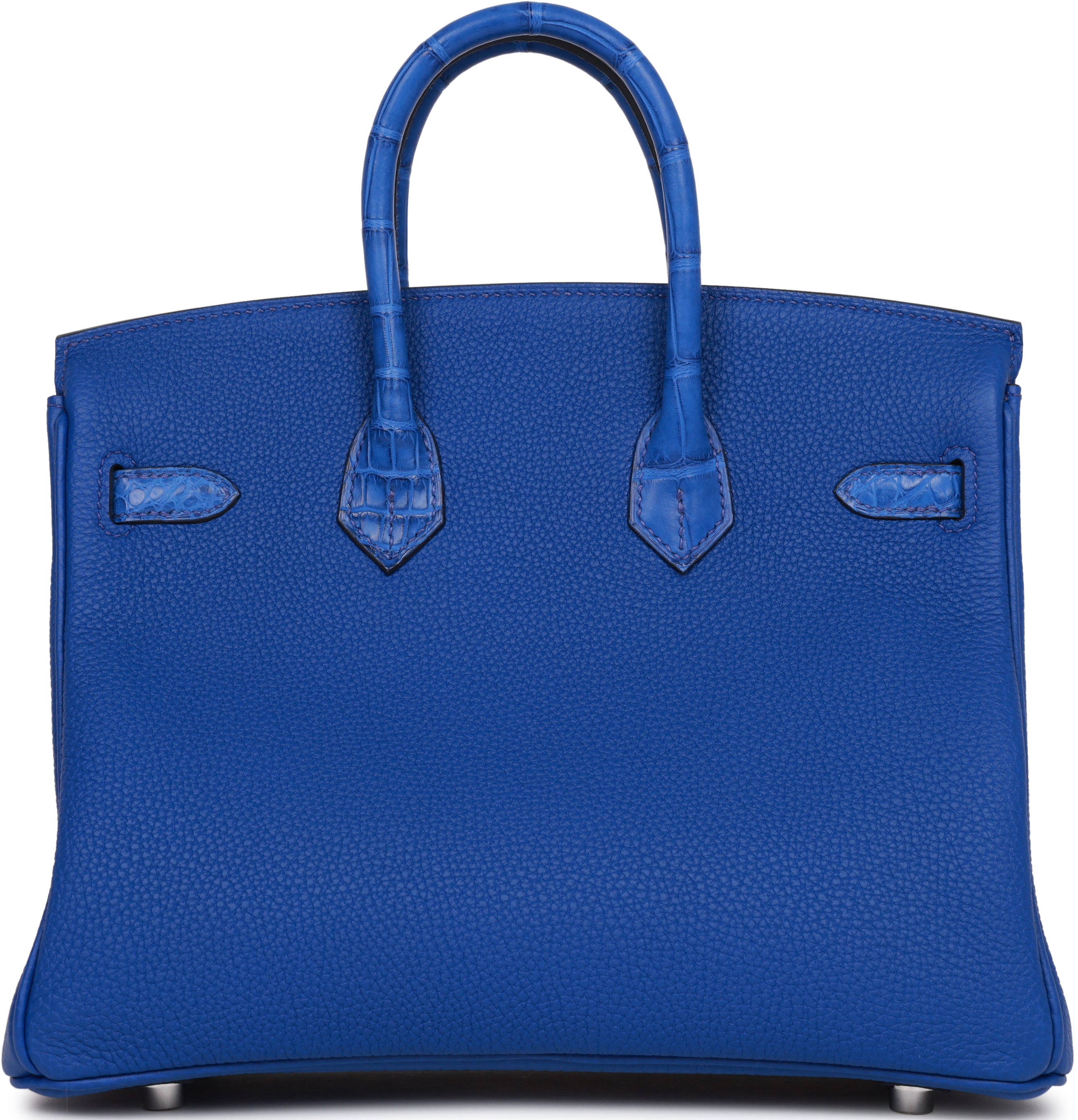 Birkin 25 Bleu Royal Matte Alligator and Togo Touch Palladium Hardware - sneakerlandnet