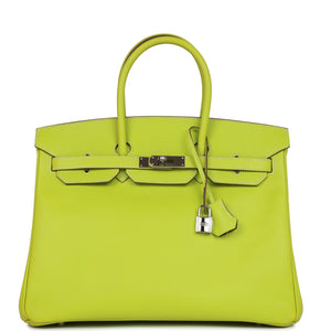 Birkin 35 Kiwi Candy Epsom Palladium Hardware Kilta bags