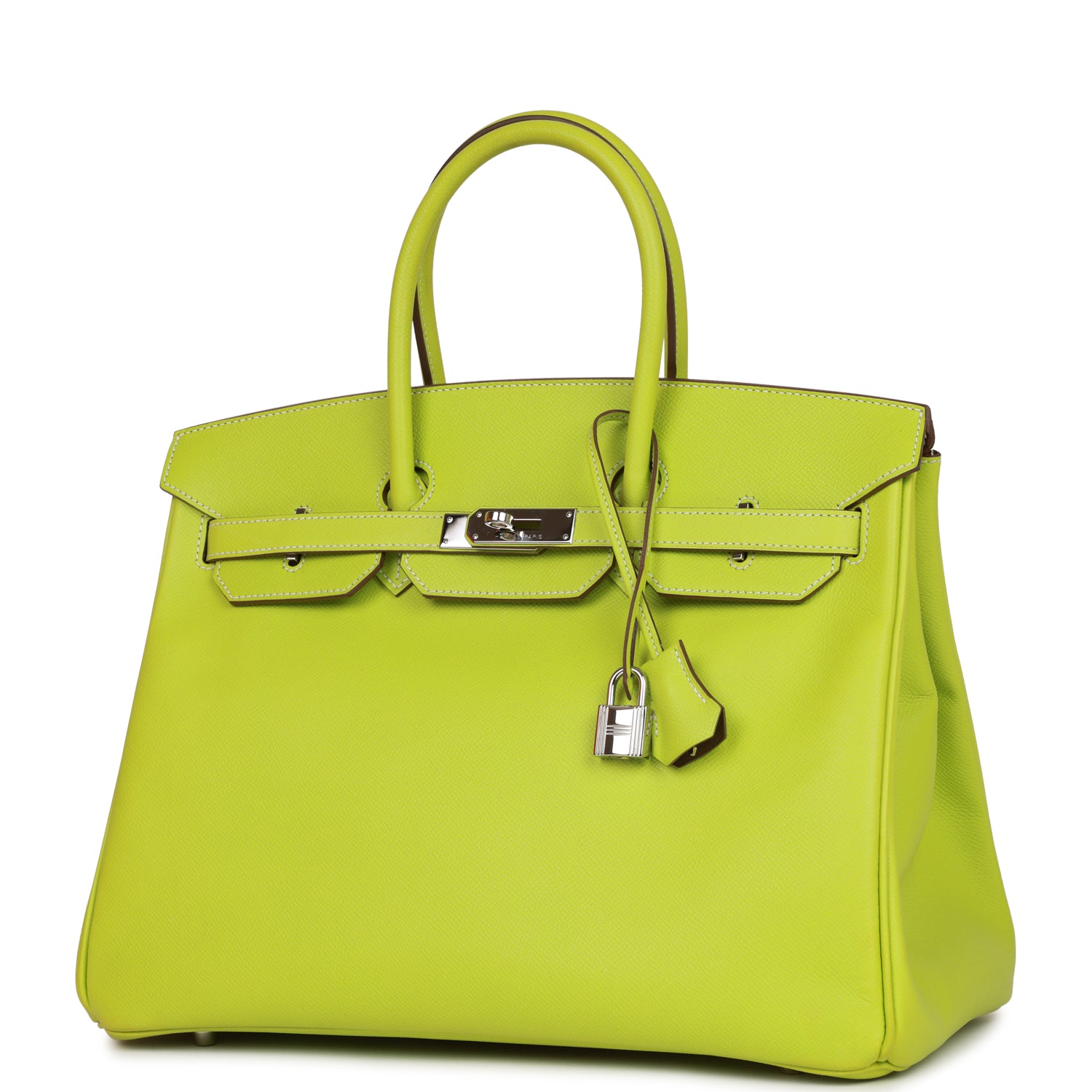 Birkin 35 Kiwi Candy Epsom Palladium Hardware Kilta bags