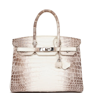 Birkin 30 Himalaya Niloticus Crocodile Palladium Hardware Kilta bags