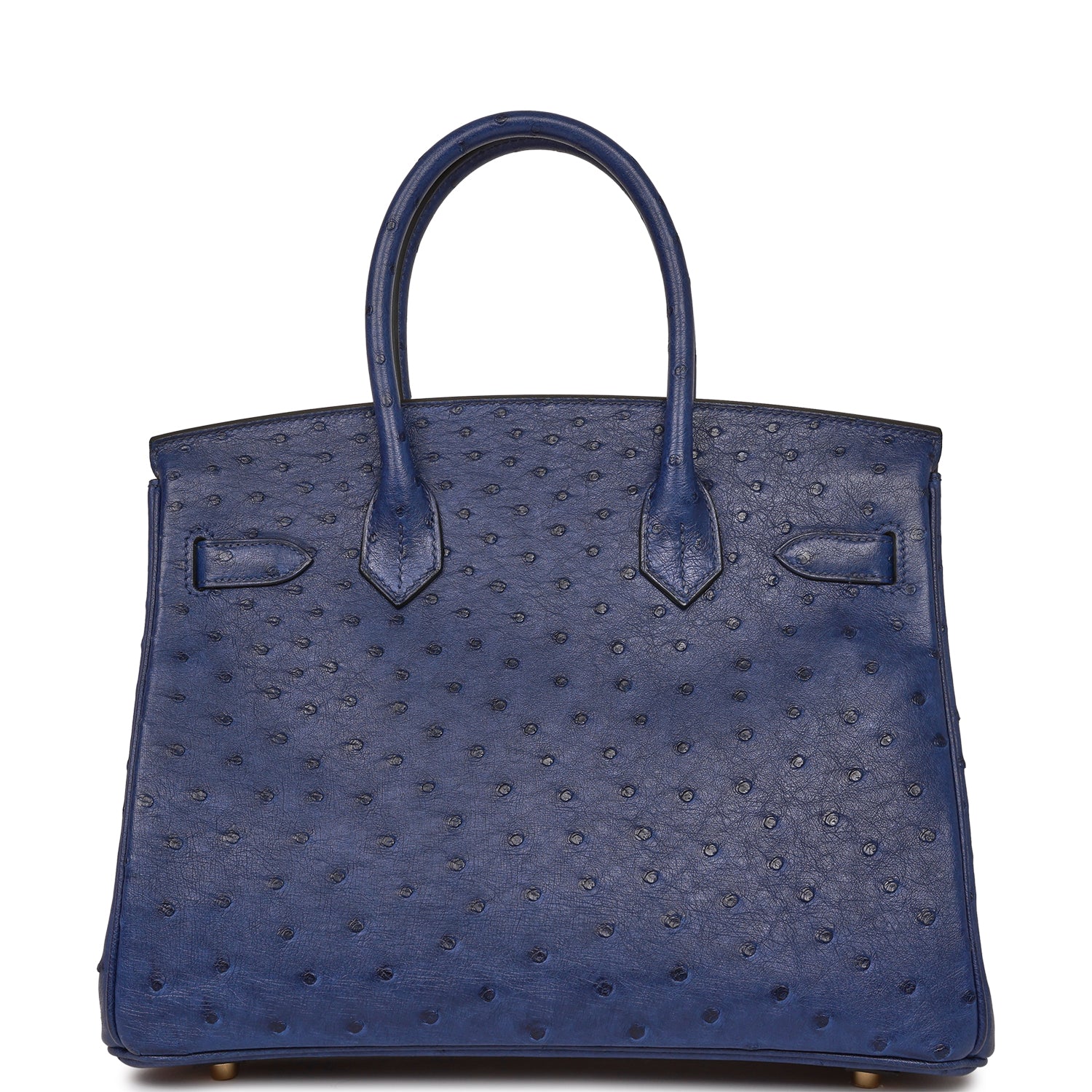 Hermes Birkin 30 Bleu Saphir Ostrich Gold Hardware - sneakerlandnet