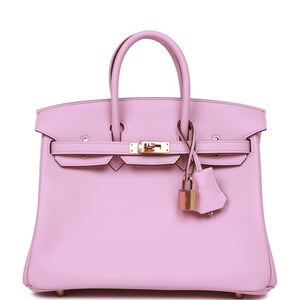 Birkin 25 Mauve Sylvestre Swift Rose Gold Hardware - sneakerlandnet