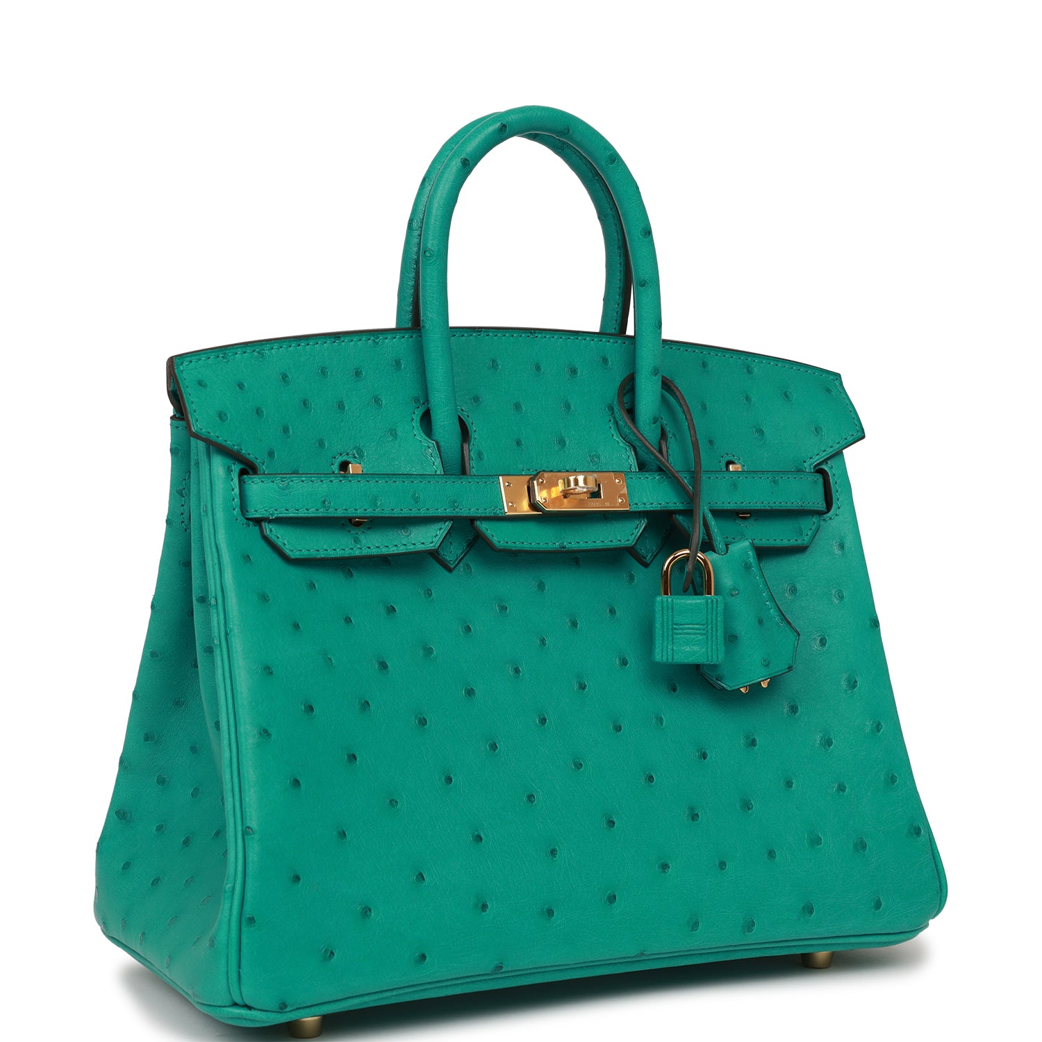 Birkin 25 Vert Verone Ostrich Gold Hardware - sneakerlandnet