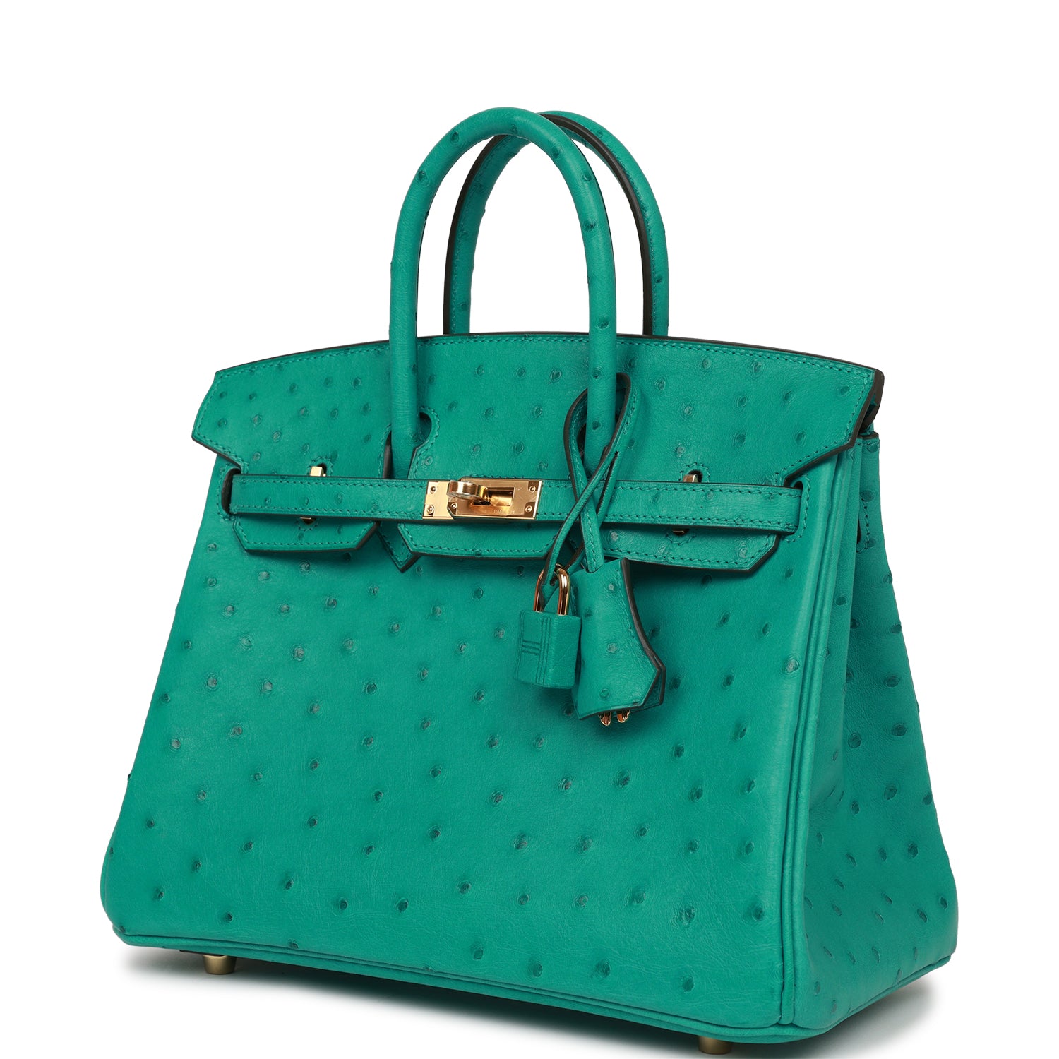 Birkin 25 Vert Verone Ostrich Gold Hardware - sneakerlandnet