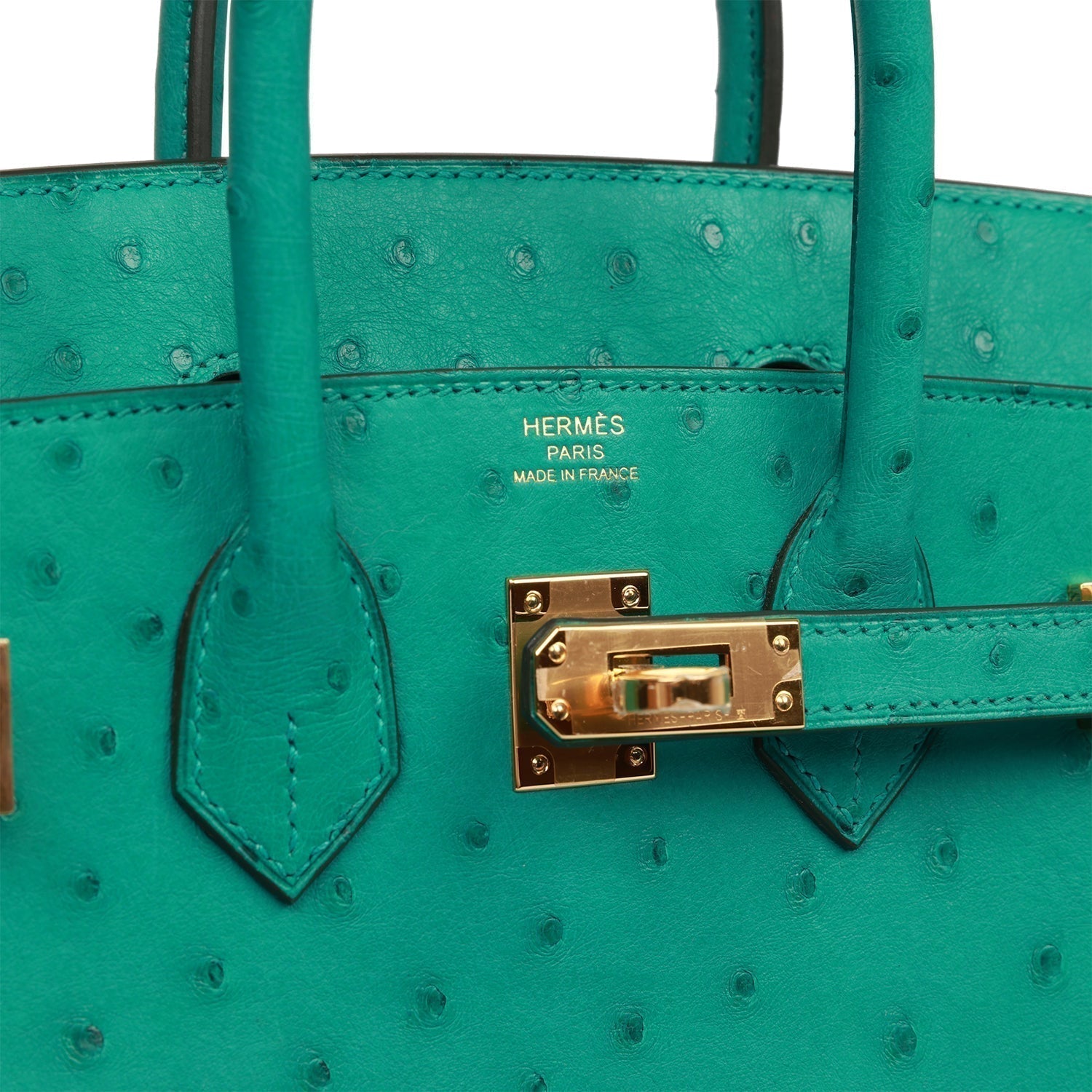 Birkin 25 Vert Verone Ostrich Gold Hardware - sneakerlandnet