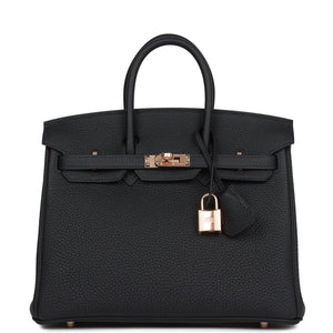 Birkin 25 Caban Togo Rose Gold Hardware Kilta bags