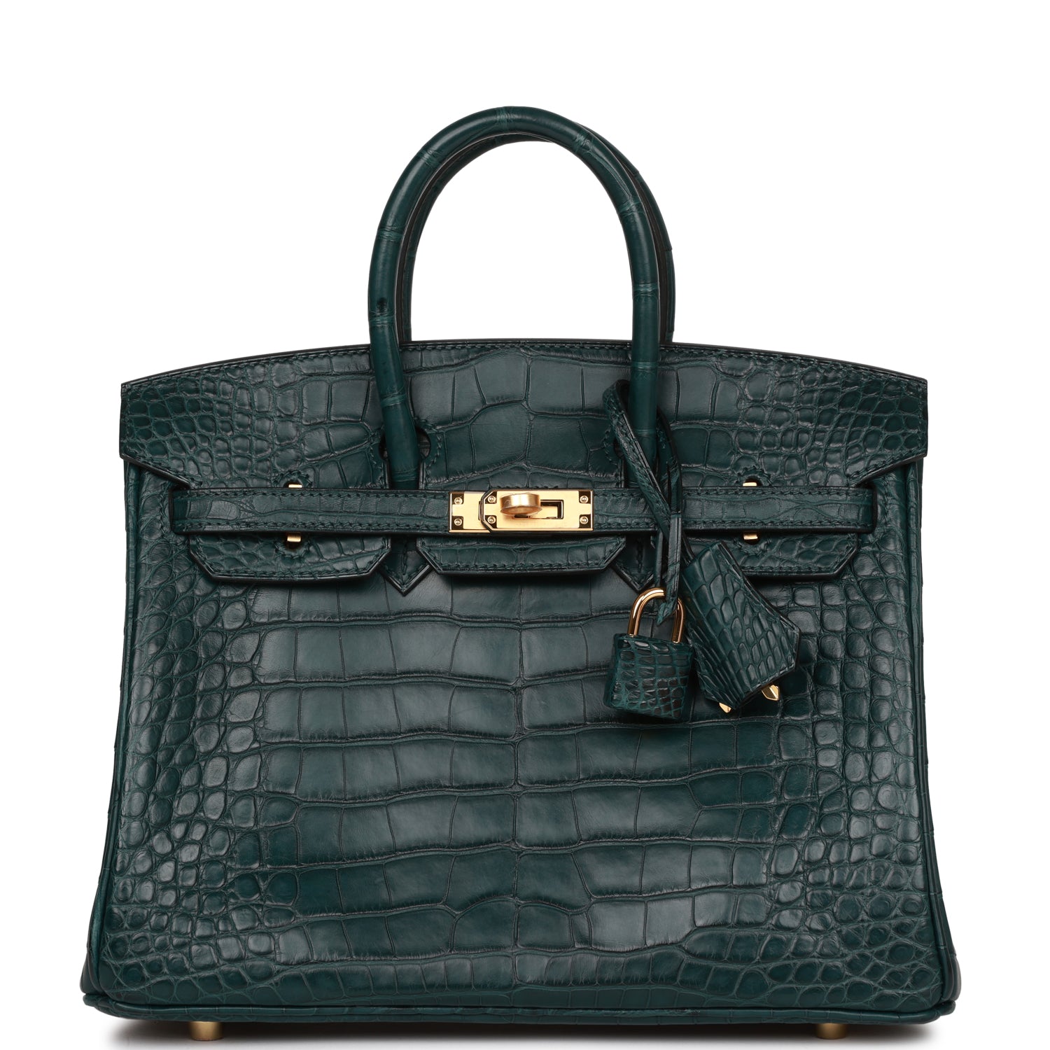 Birkin 25 Vert Cypress Matte Alligator Gold Hardware - sneakerlandnet