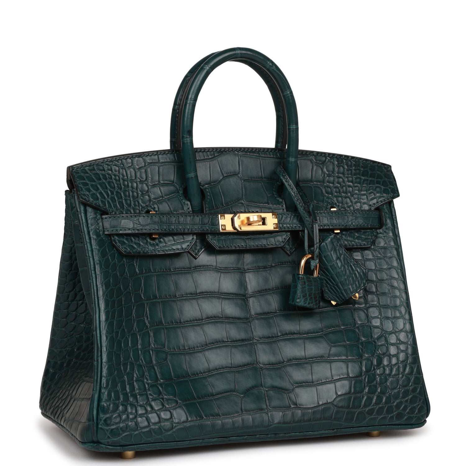 Birkin 25 Vert Cypress Matte Alligator Gold Hardware - sneakerlandnet