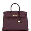 Birkin 35 Cassis Togo Gold Hardware Kilta bags