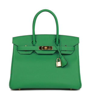 Birkin 30 Cactus Epsom Gold Hardware Kilta bags