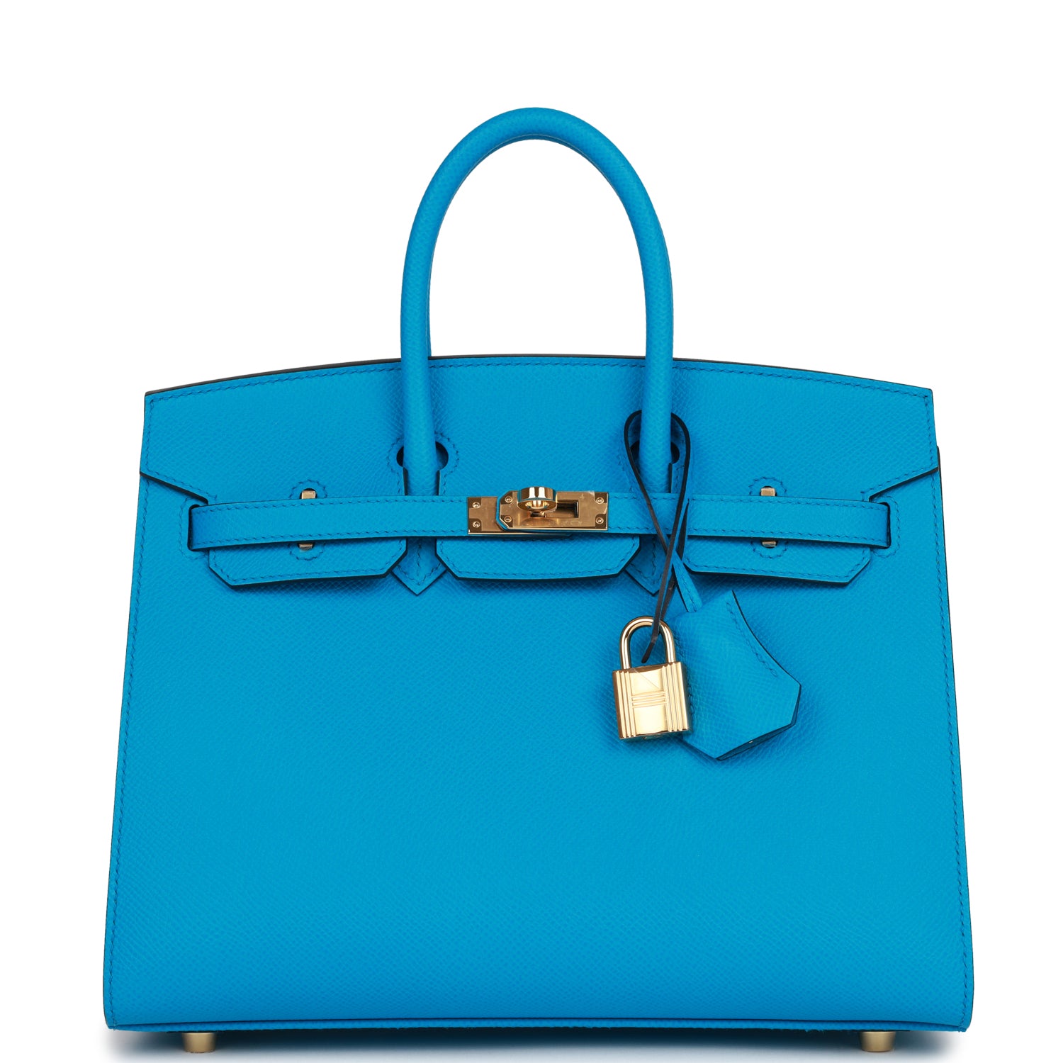 Birkin Sellier 25 Bleu Frida Epsom Gold Hardware Kilta bags