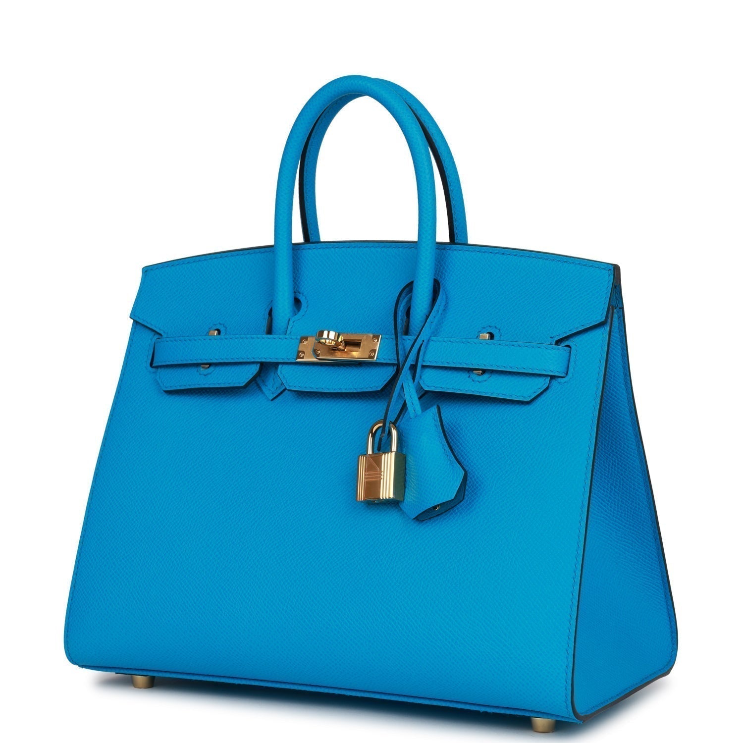 Birkin Sellier 25 Bleu Frida Epsom Gold Hardware Kilta bags