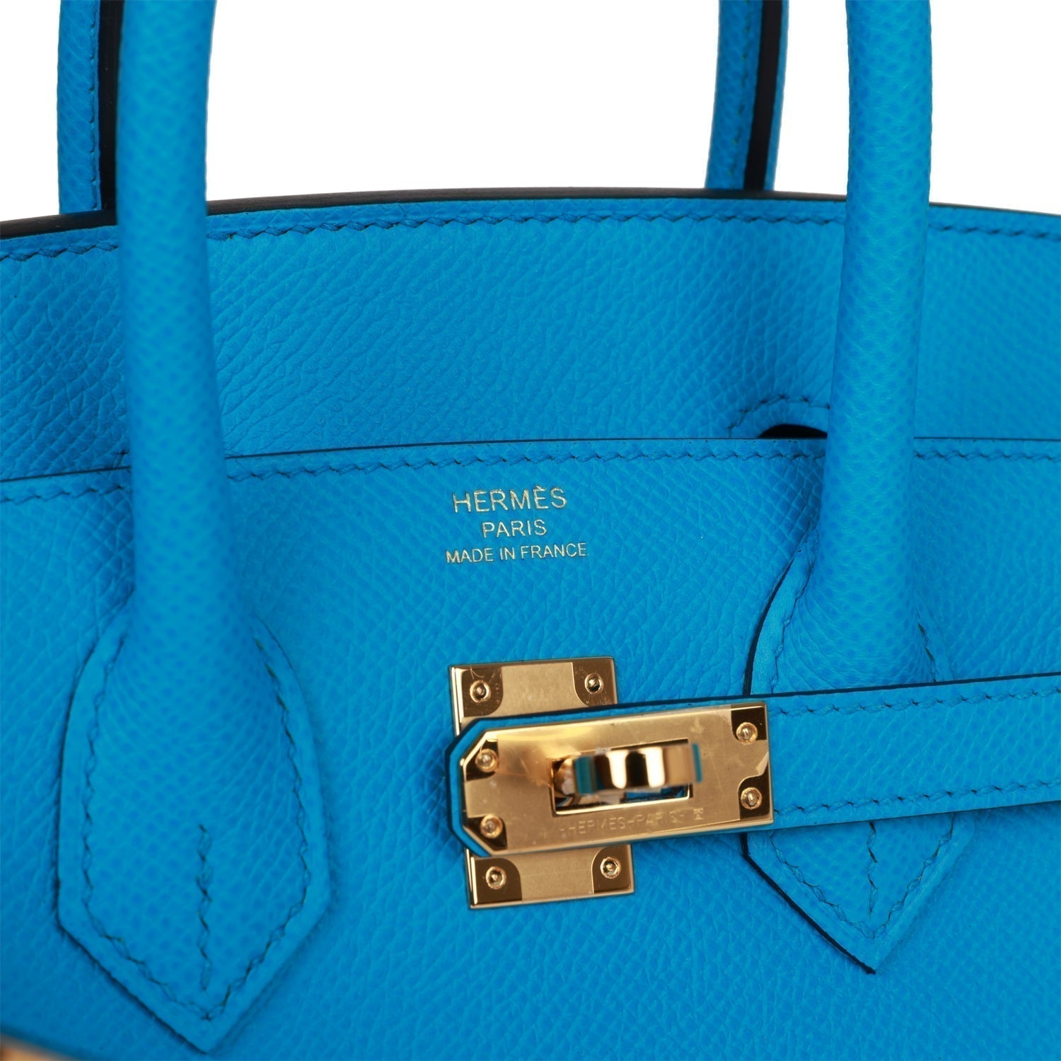 Birkin Sellier 25 Bleu Frida Epsom Gold Hardware Kilta bags