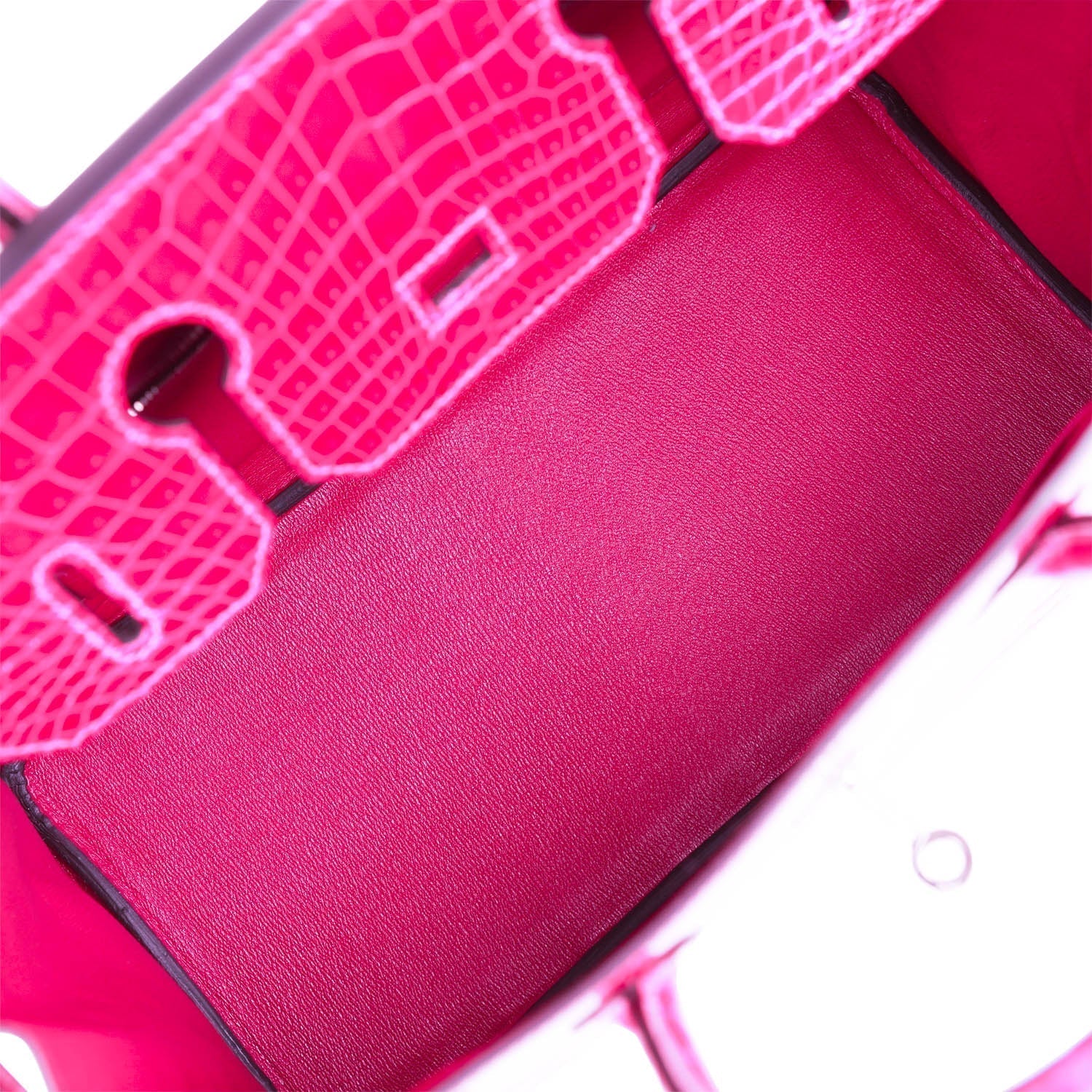 Birkin 30 Rose Pourpre Shiny Niloticus Crocodile Palladium Hardware - sneakerlandnet