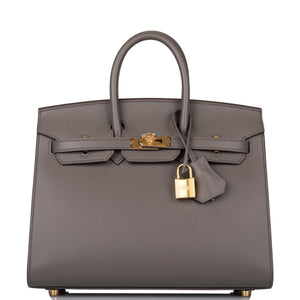 Hermes Birkin Sellier 25 Etain Epsom Gold Hardware - sneakerlandnet