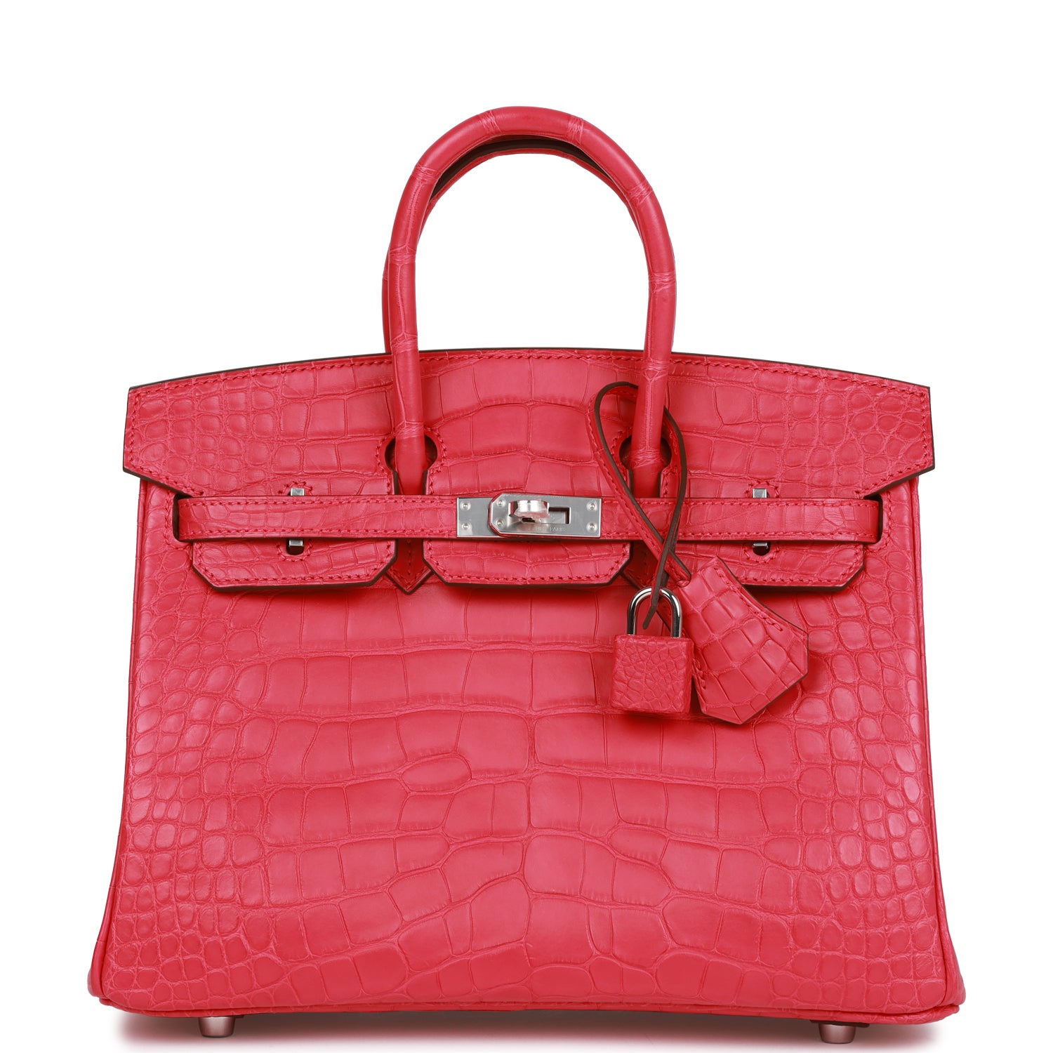 Birkin 25 Rose Extreme Matte Alligator Palladium Hardware - sneakerlandnet