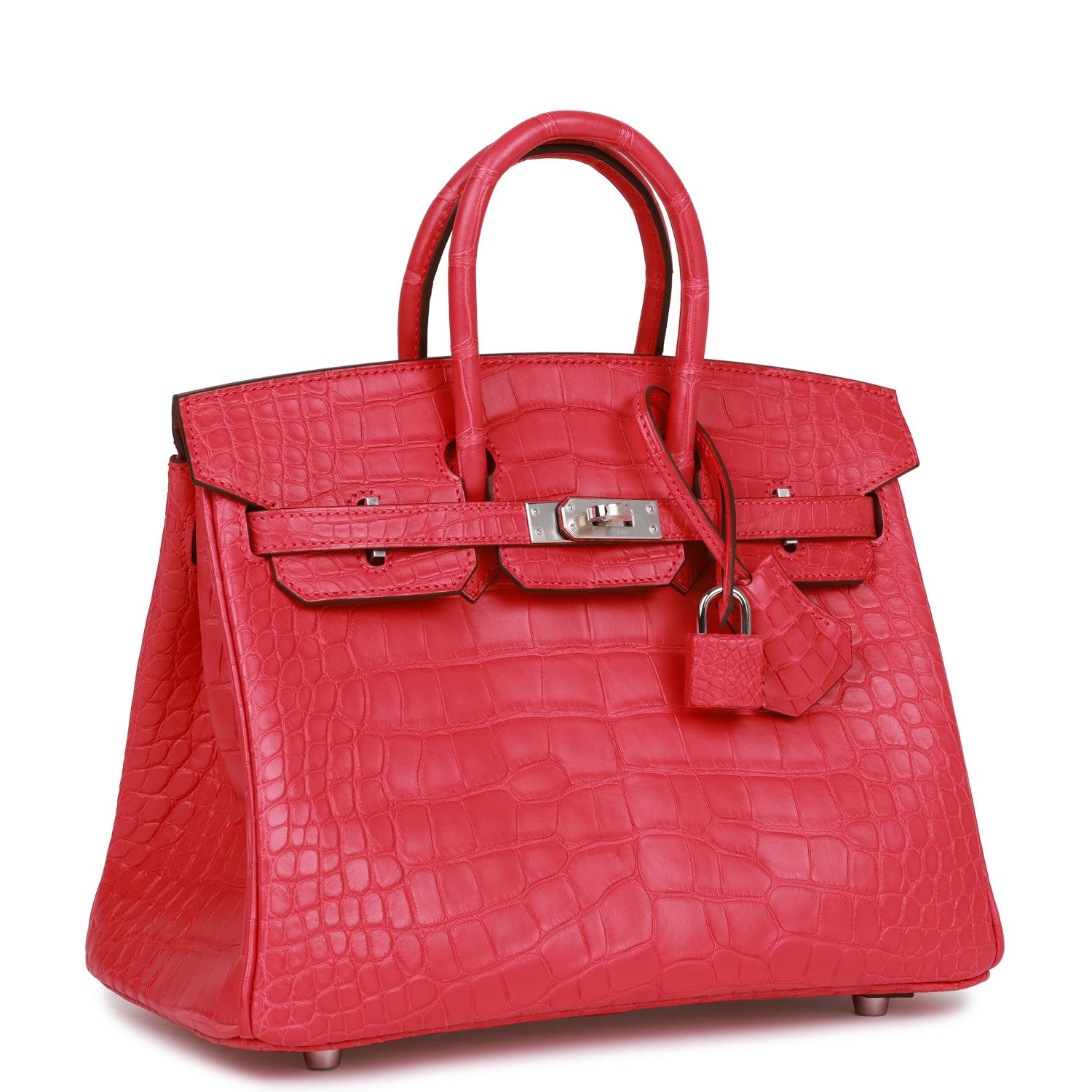 Birkin 25 Rose Extreme Matte Alligator Palladium Hardware - sneakerlandnet