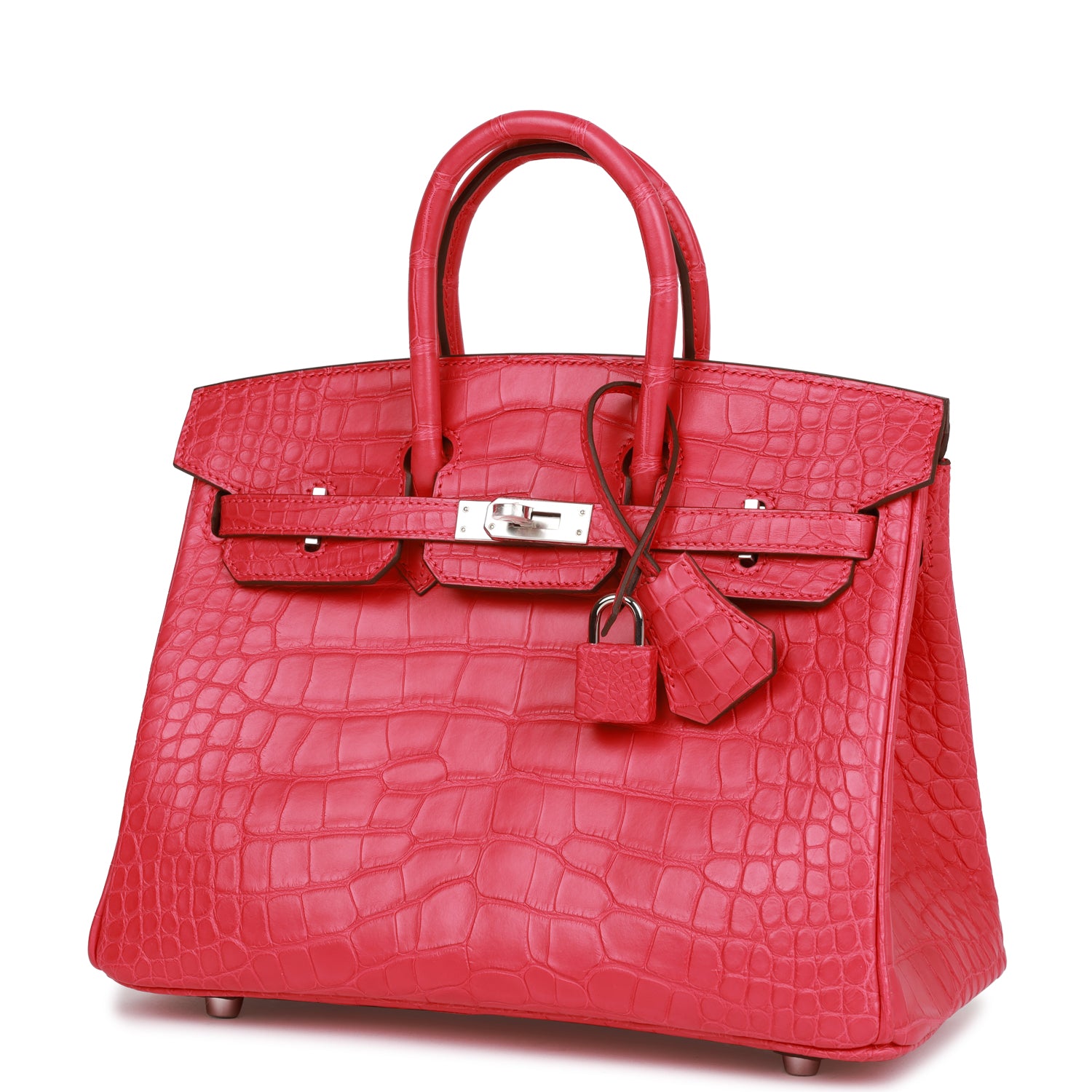 Birkin 25 Rose Extreme Matte Alligator Palladium Hardware - sneakerlandnet