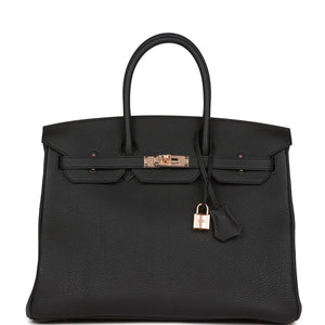 Birkin 35 Black Togo Rose Gold Hardware Kilta bags