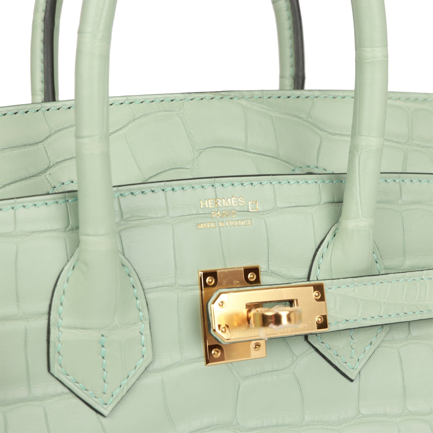 Birkin 25 Vert D'Eau Matte Alligator Gold Hardware - sneakerlandnet