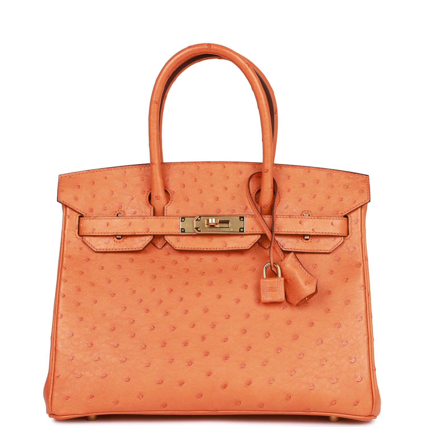 Birkin 30 Abricot Ostrich Gold Hardware Kilta bags