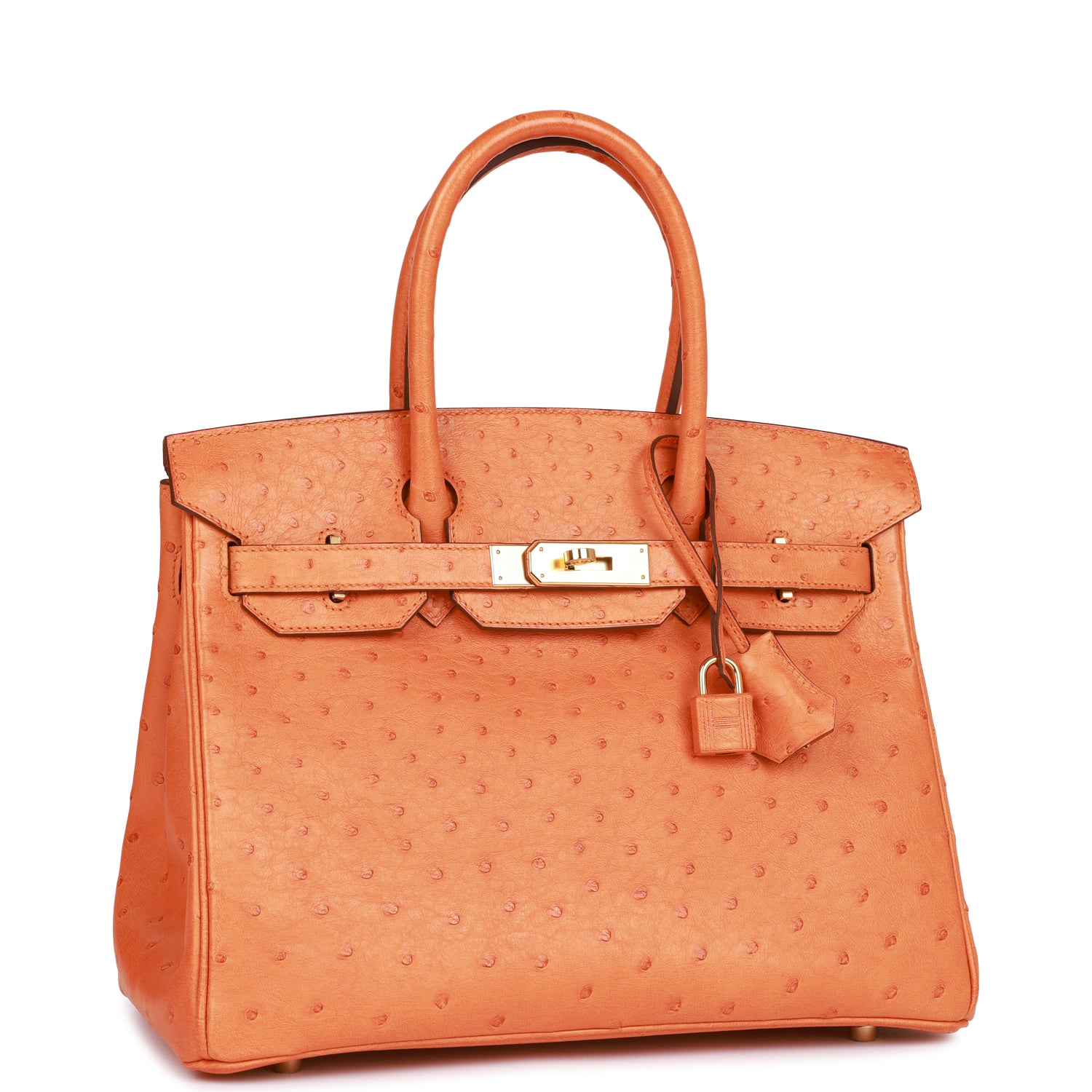 Birkin 30 Abricot Ostrich Gold Hardware Kilta bags