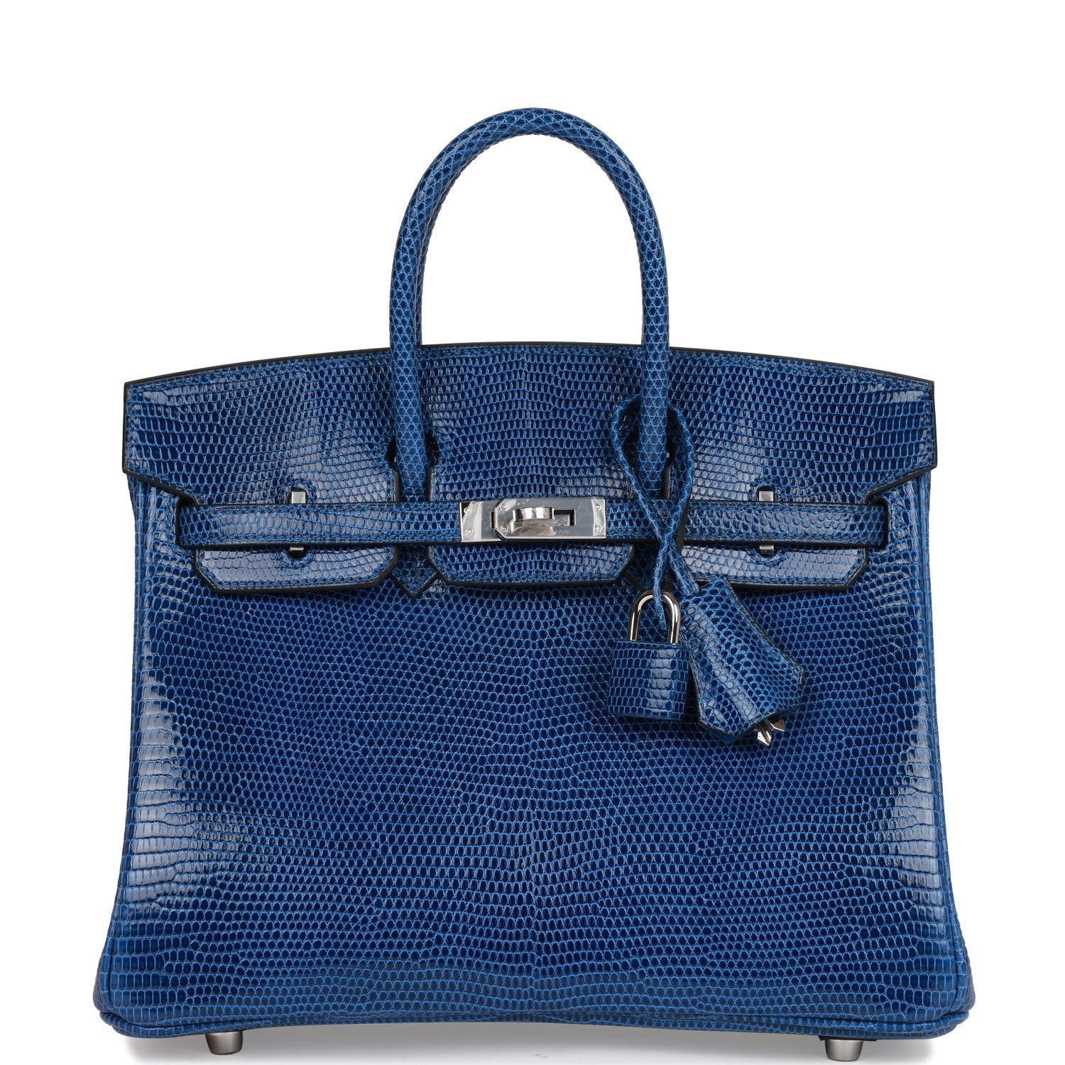 Birkin 25 Bleu Saphir Lizard Palladium Hardware - sneakerlandnet