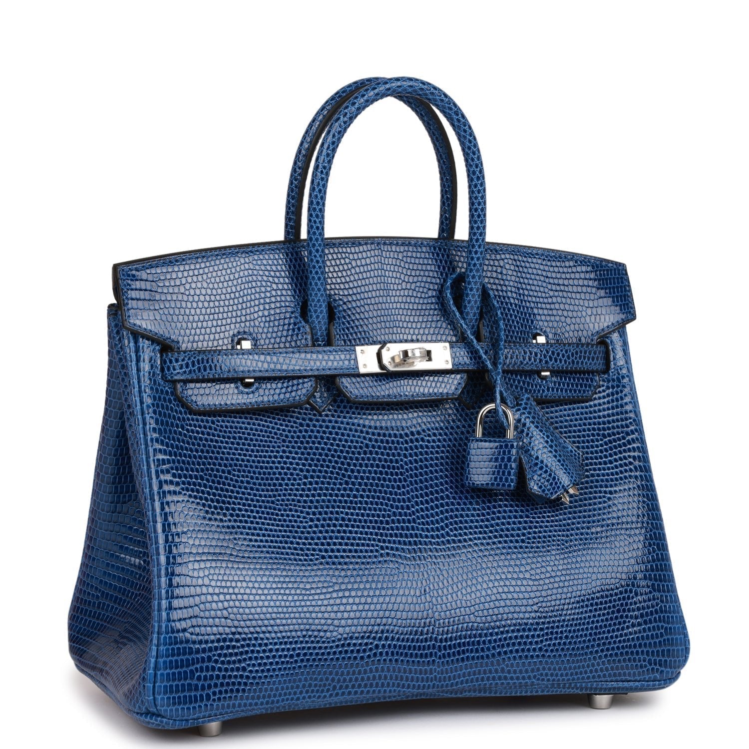 Birkin 25 Bleu Saphir Lizard Palladium Hardware - sneakerlandnet