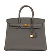 Hermes Birkin 35 Gris Meyer Togo Gold Hardware - sneakerlandnet