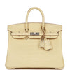 Birkin 25 Vanille Matte Alligator Palladium Hardware Kilta bags