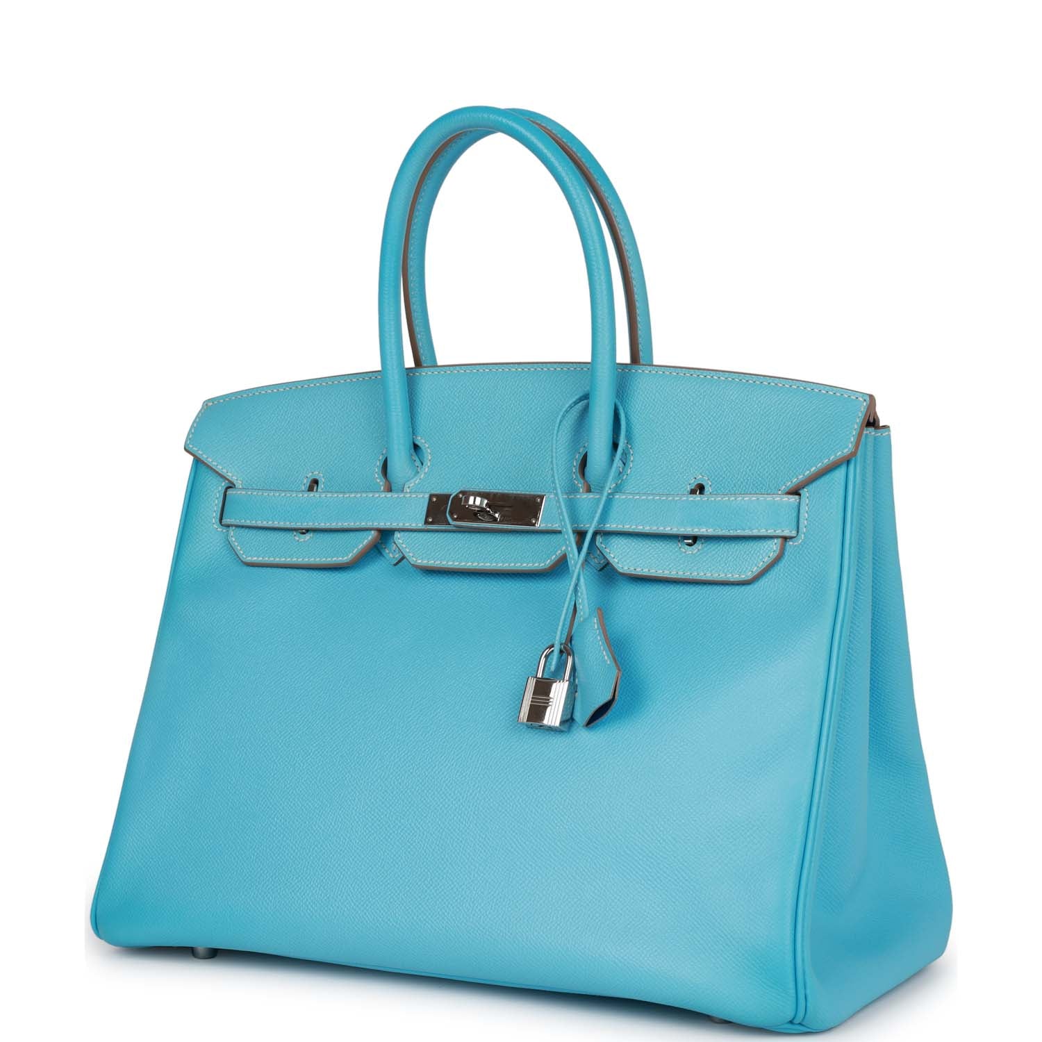 Birkin 35 Celeste Candy Epsom Palladium Hardware Kilta bags