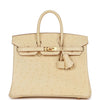 Birkin 25 Vanille Ostrich Boreal Gold Hardware Kilta bags