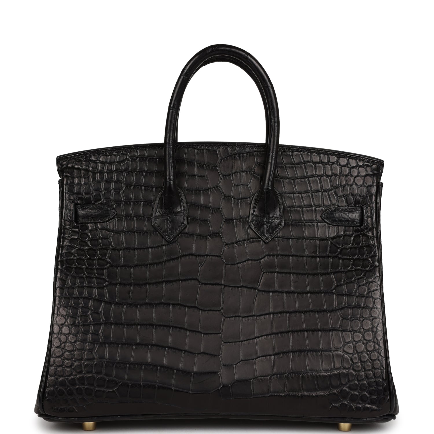 Birkin 25 Black Matte Porosus Crocodile Gold Hardware Kilta bags