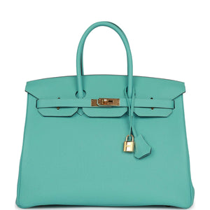 Birkin 35 Bleu Atoll Togo Gold Hardware Kilta bags