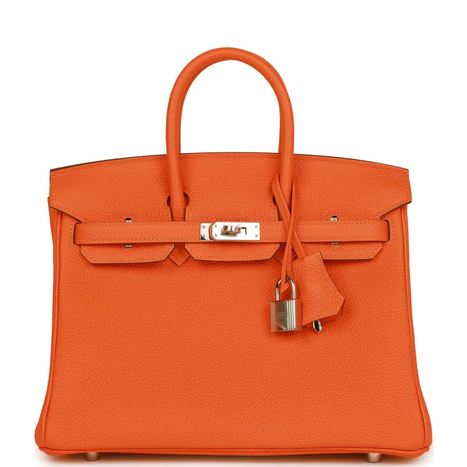 Birkin 25 Orange Minium Togo Palladium Hardware Kilta bags