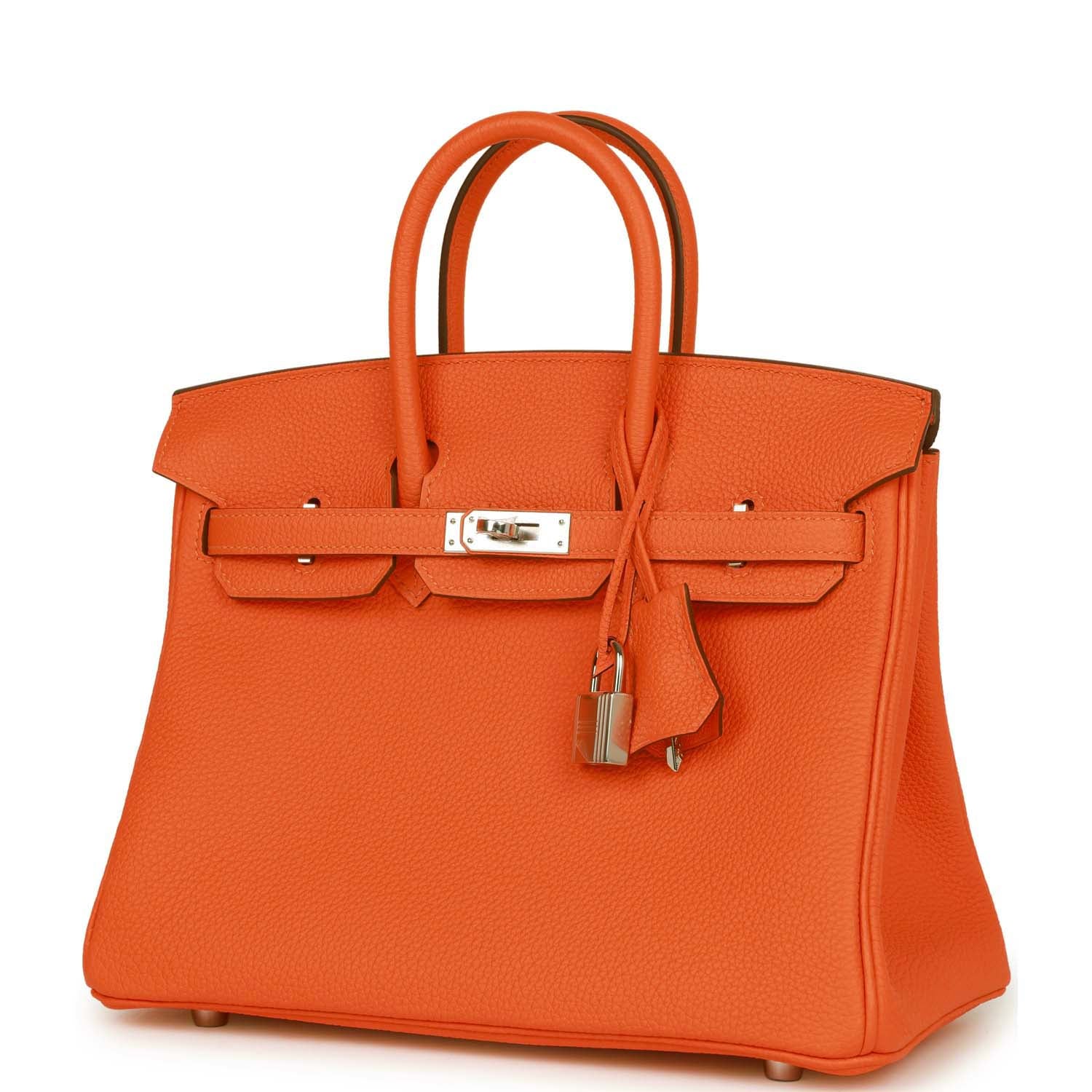 Birkin 25 Orange Minium Togo Palladium Hardware Kilta bags