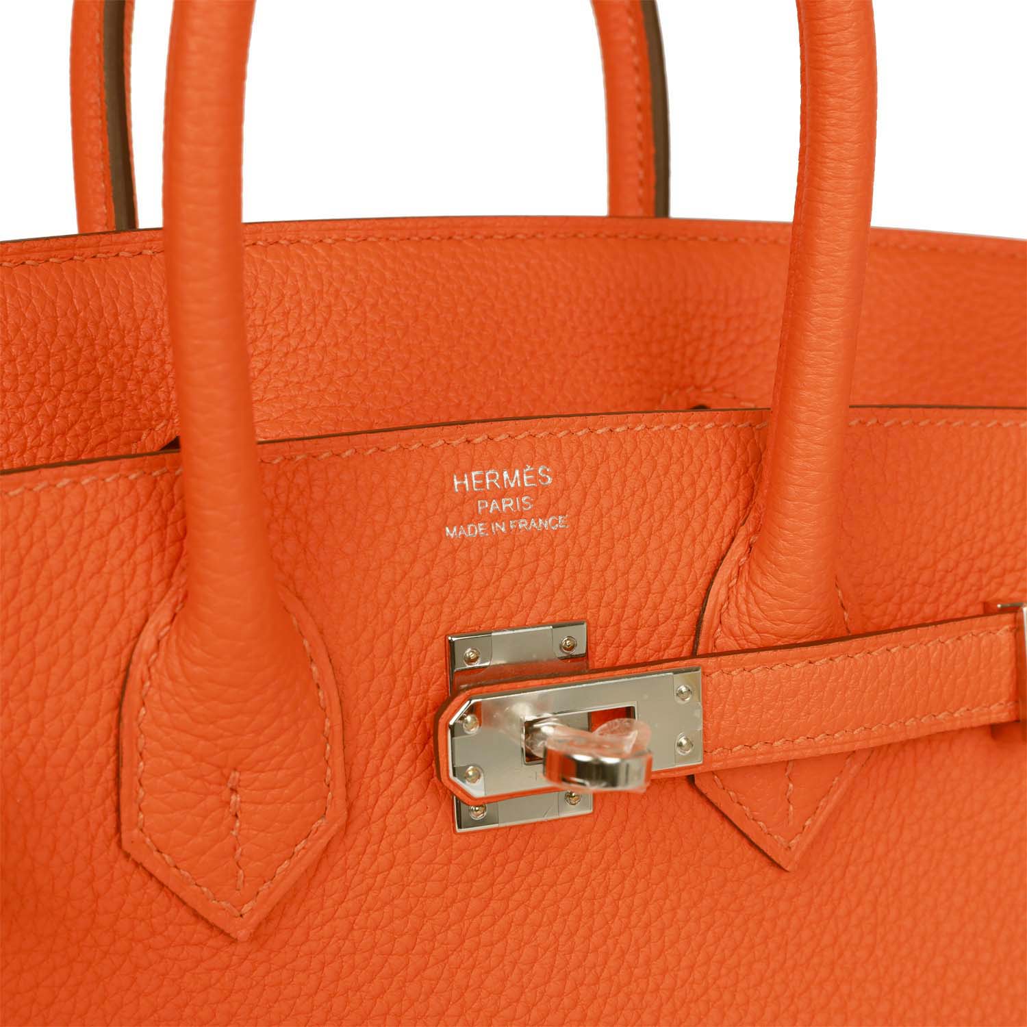 Birkin 25 Orange Minium Togo Palladium Hardware Kilta bags