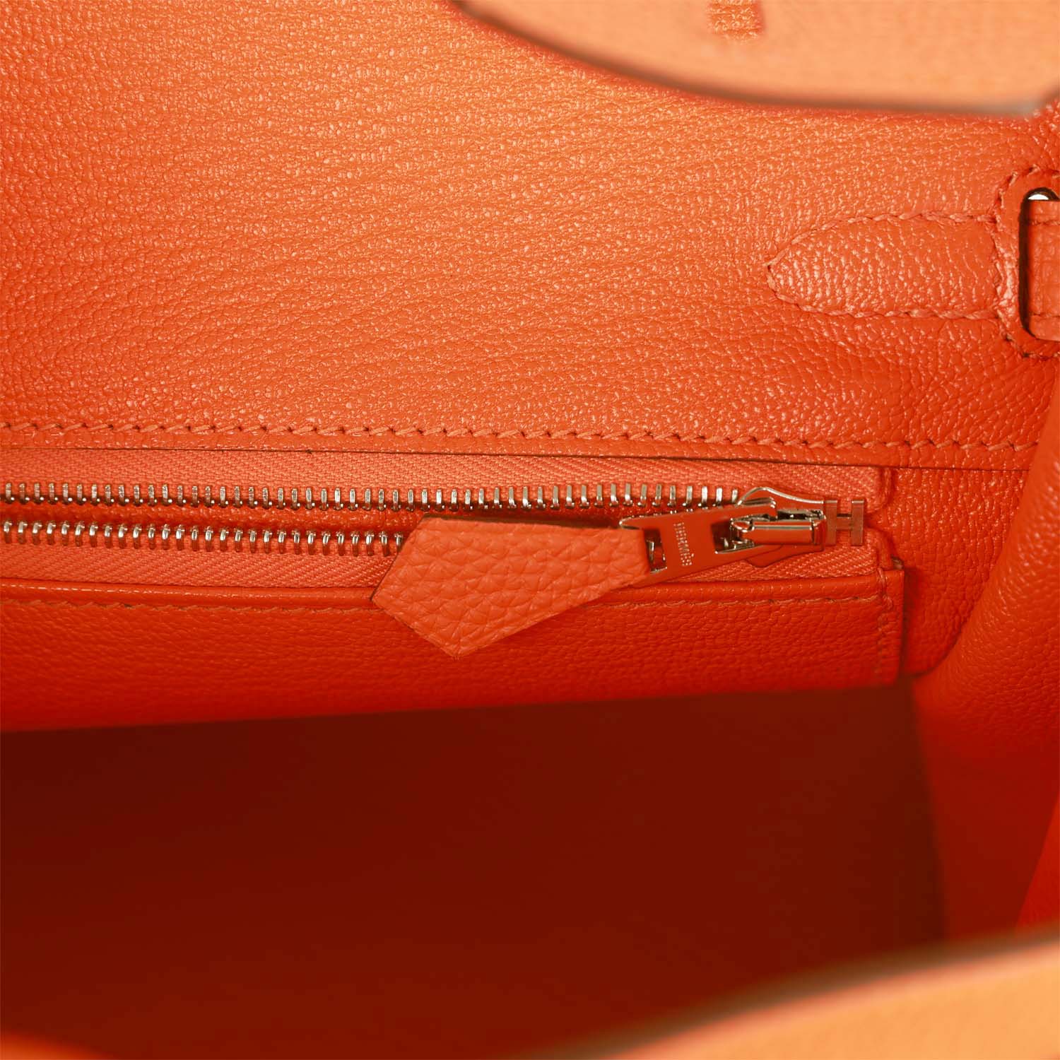 Birkin 25 Orange Minium Togo Palladium Hardware Kilta bags