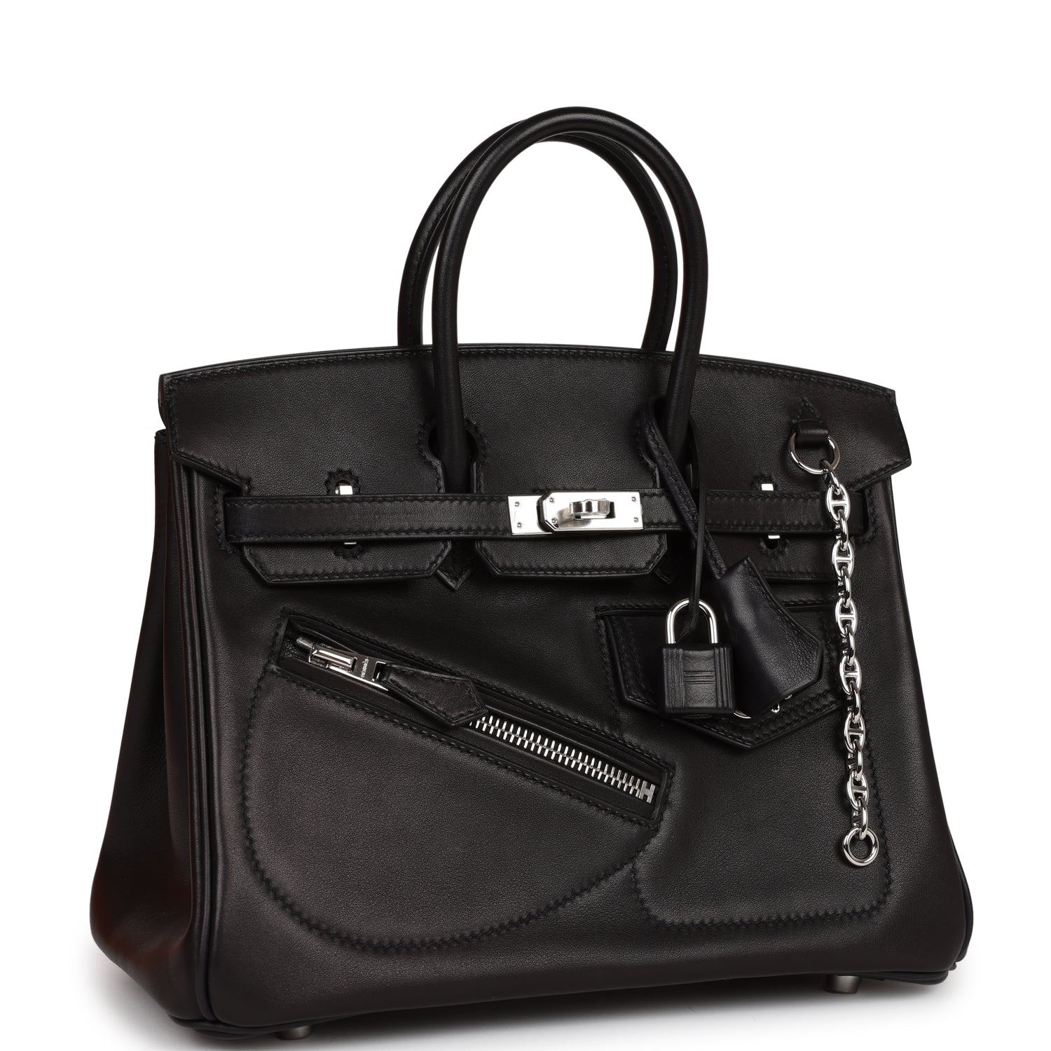 Limited Edition Birkin Rock 25 Black Volupto Palladium Hardware Kilta bags