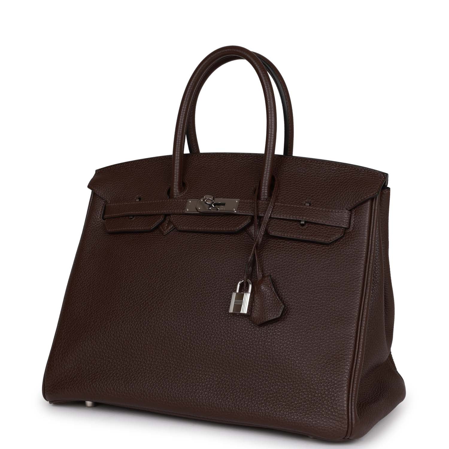 Birkin 35 Chocolate Togo Palladium Hardware Kilta bags