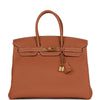 Birkin 35 Gold Togo Gold Hardware Kilta bags