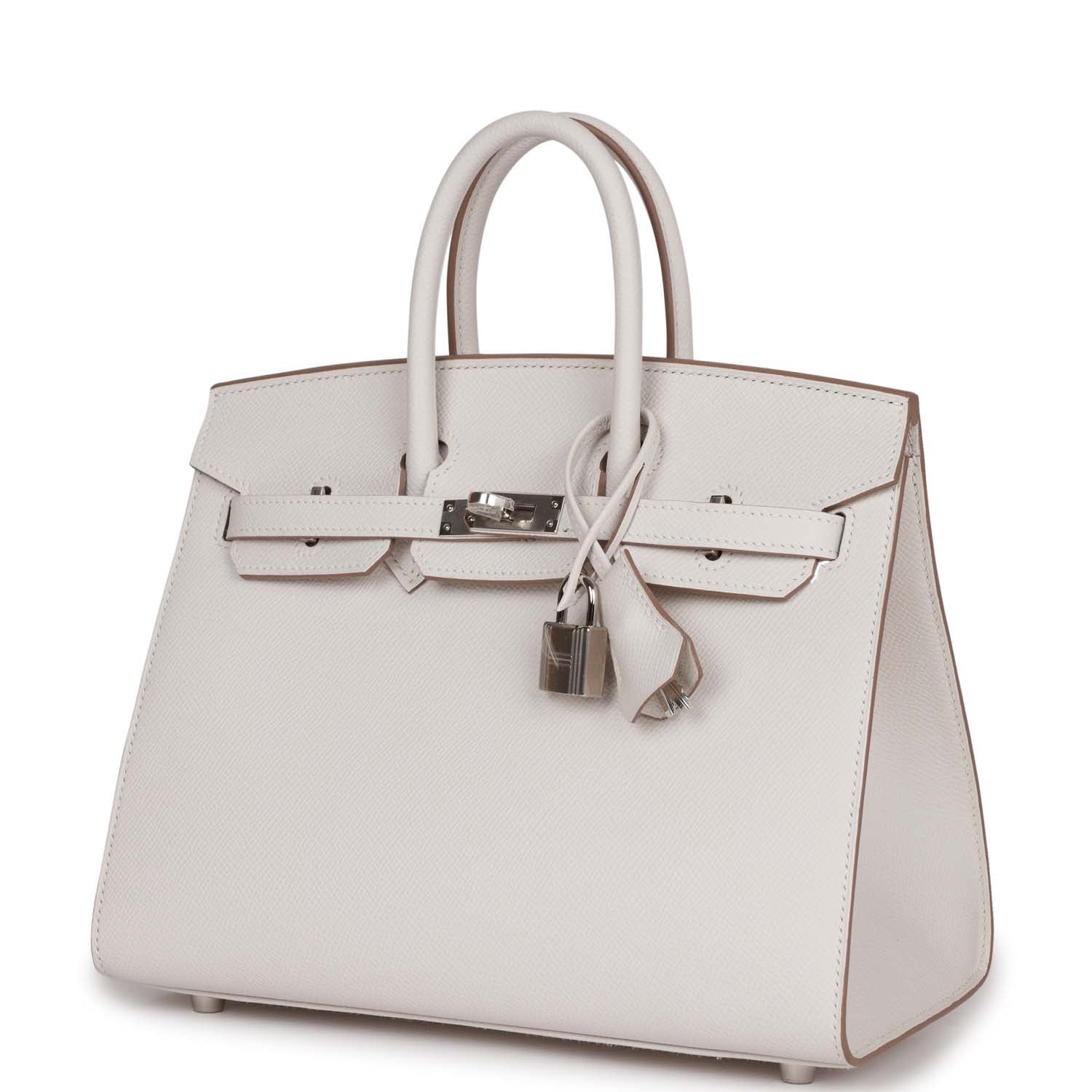 Birkin Sellier 25 Gris Pale Epsom Palladium Hardware Kilta bags