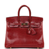 Birkin 25 Rouge Moyen Salvator Lizard Gold Hardware Kilta bags