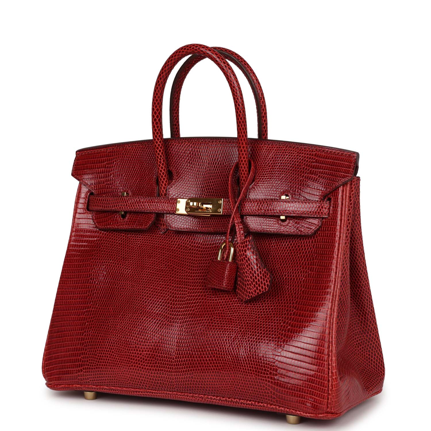 Birkin 25 Rouge Moyen Salvator Lizard Gold Hardware Kilta bags