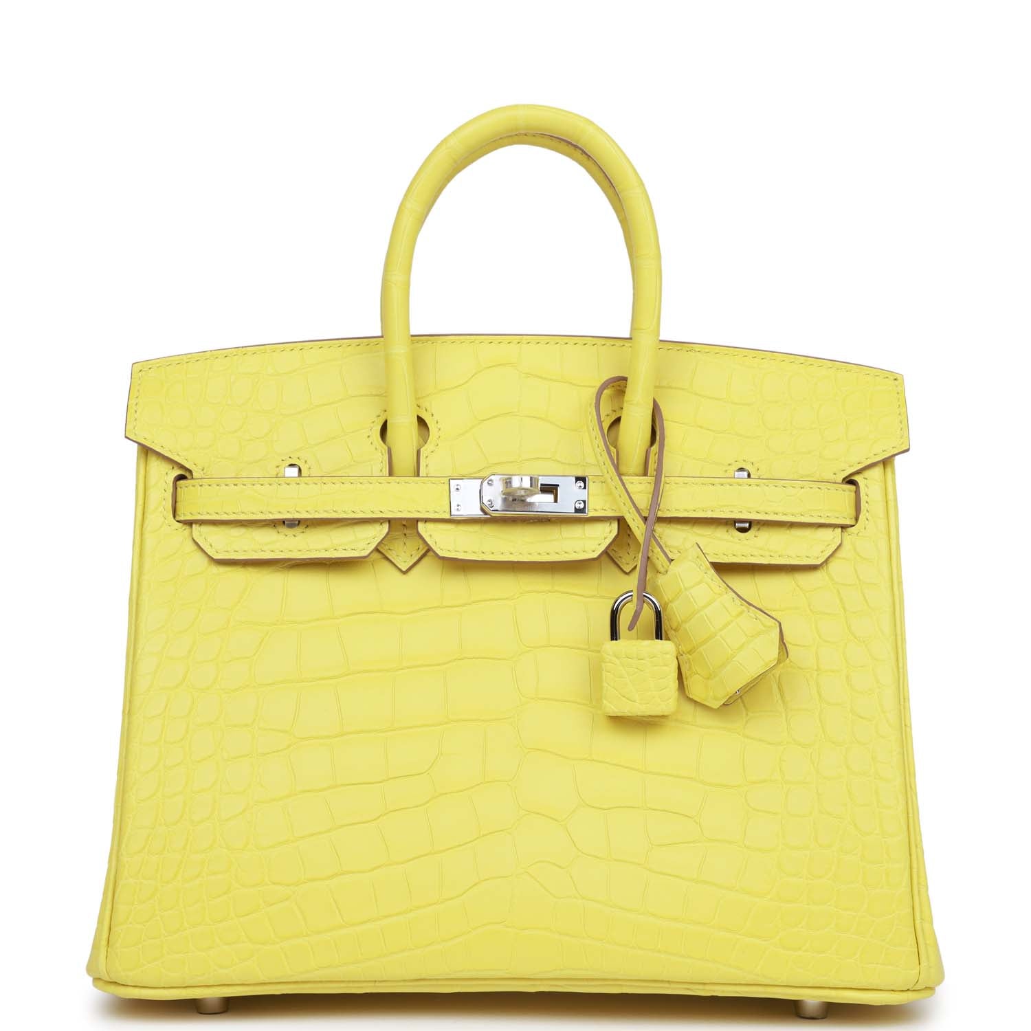 Birkin 25 Lime Matte Alligator Palladium Hardware Kilta bags