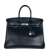 Birkin 35 Bleu De Prusse Box Calf Guilloché Palladium Hardware Kilta bags